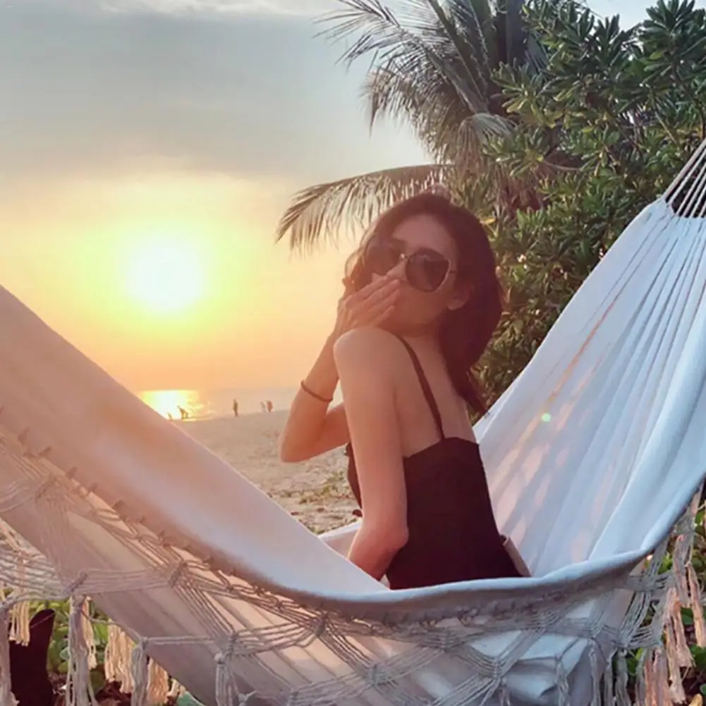 売る 2018北欧スタイルキャンプハンモックスイング安全寮屋内吊り椅子ロマンチックなレース旅行ハイキング庭睡眠