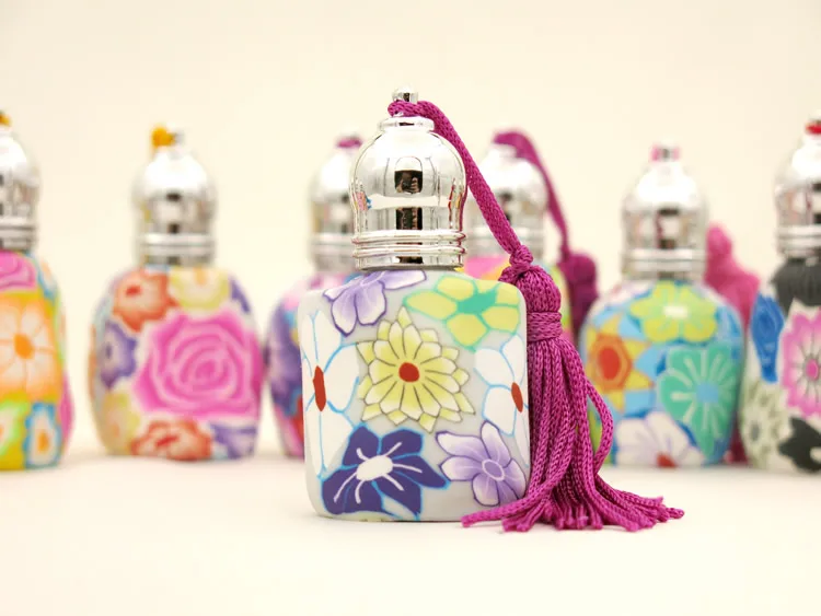 

20pcs/lot 5ml new perfume vials with roll-on ball perfume roll on Polymer clay bottle empty essential oil bottle