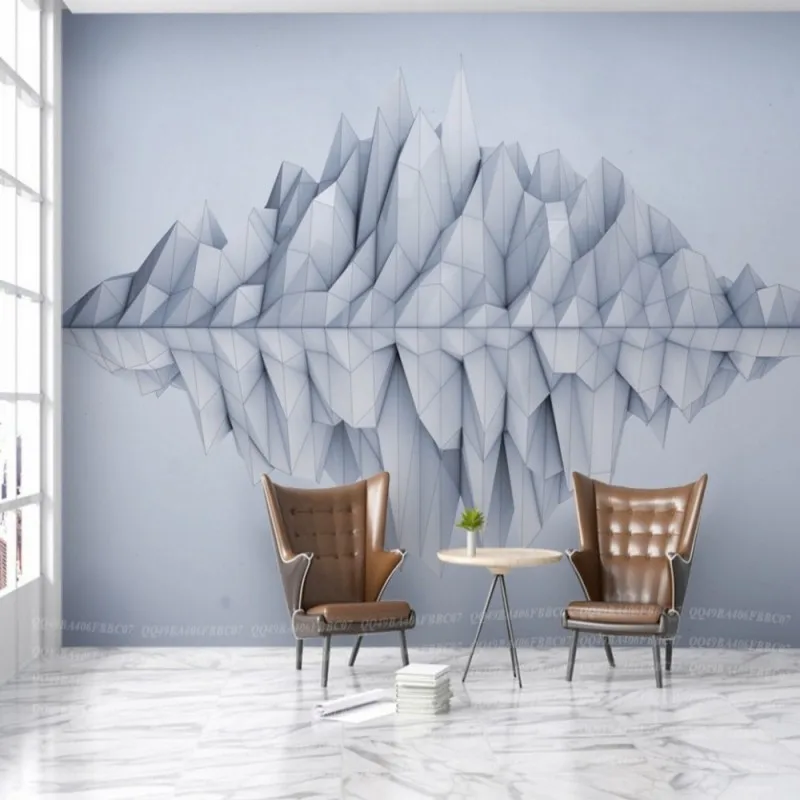 

Dropship Fatman 3D Wallpaper For Walls Landscape Abstract Nordic Geometry Embossed Wallpaper Living Room Photo Wall Mural Tapeta