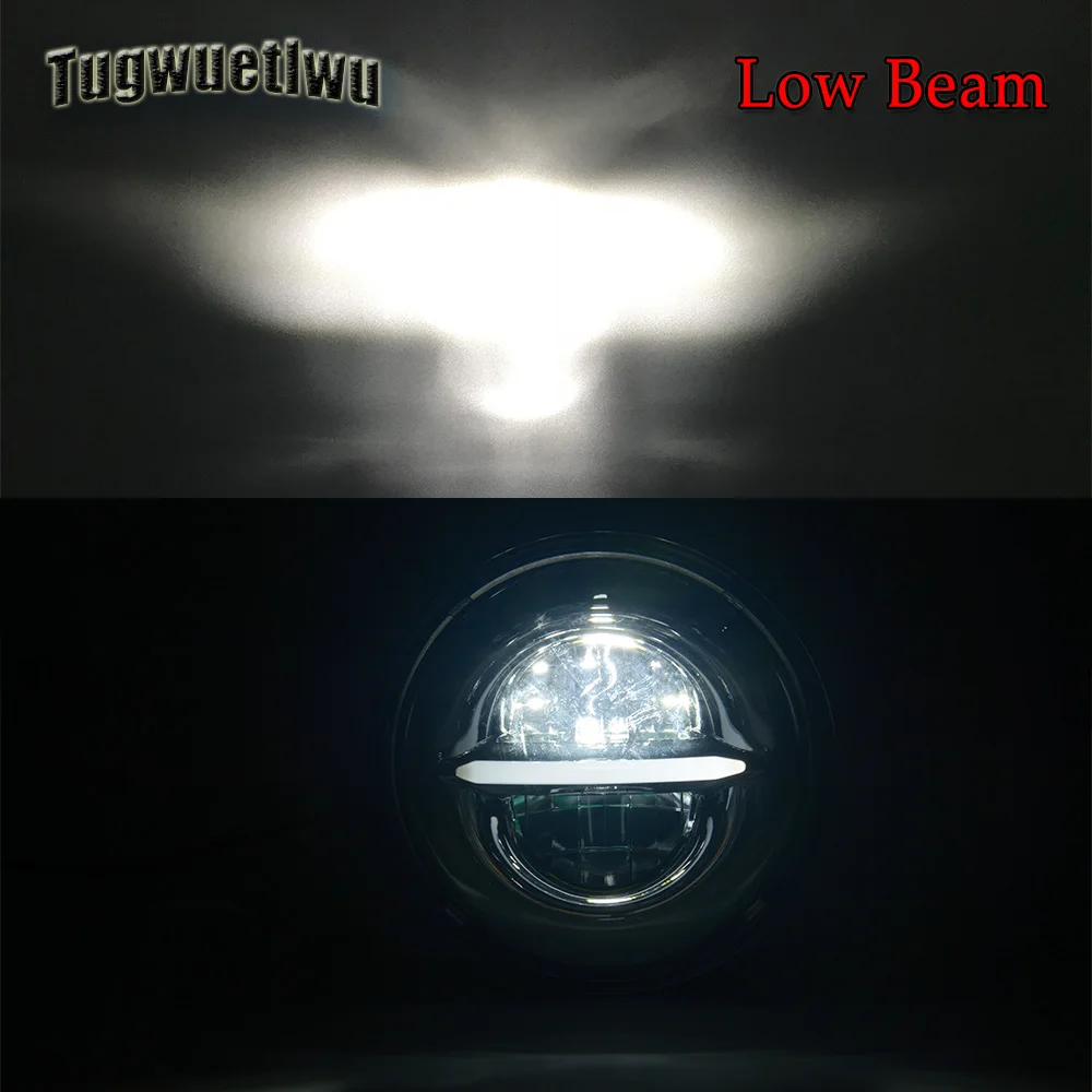 Мотоцикл свет в сборе проектор светодиодный налобный фонарь 7 дюймов 4 5