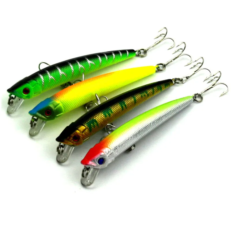 Высокое качество 8 шт. Minnow 9 5 см/7 3G/6 # крючки приманки из твердого пластика