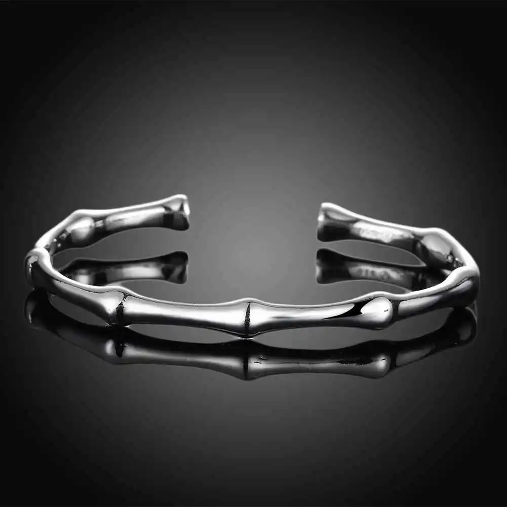 KITEAL NEW! Серебряный браслет и для мужчин бамбук простой стиль pulseras подарок девушке