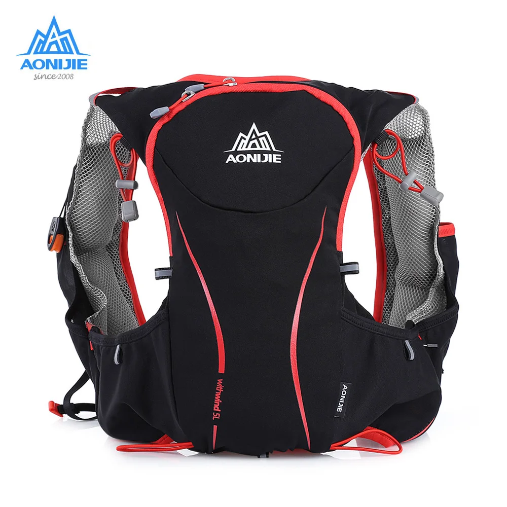 AONIJIE 5L Outdoor Running Bag S/M L/XL Unisex Hydration Backpack Polyester Nylon Hiking Vest Lightweight 2017 NEW | Спорт и