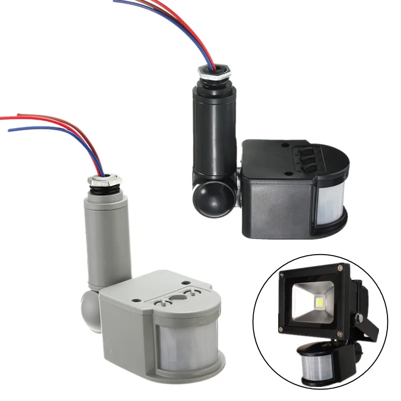 AC 85 265 В 10W 20W 30W 50W 70 Вт 100 PIR светодио дный прожектор Открытый лампы с движения