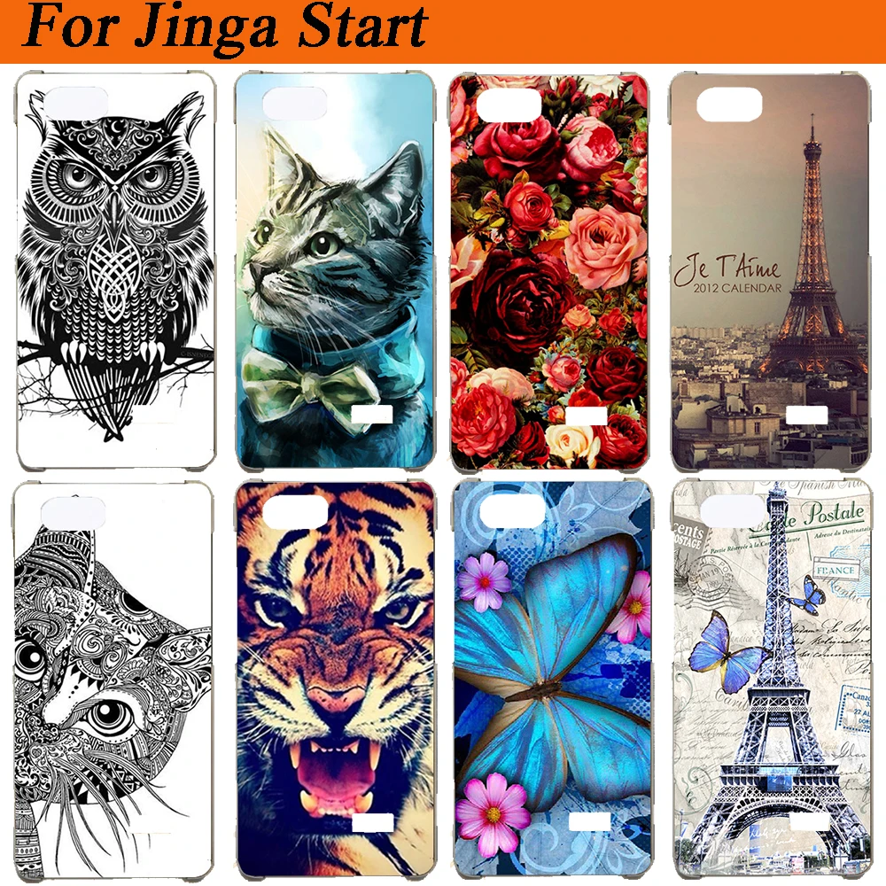 Для Jinga Start 3g чехол силиконовый Волк тигр филин Роза Эйфелева башня узор окрашенный мягкий чехол для Jinga Start чехол s Fundas
