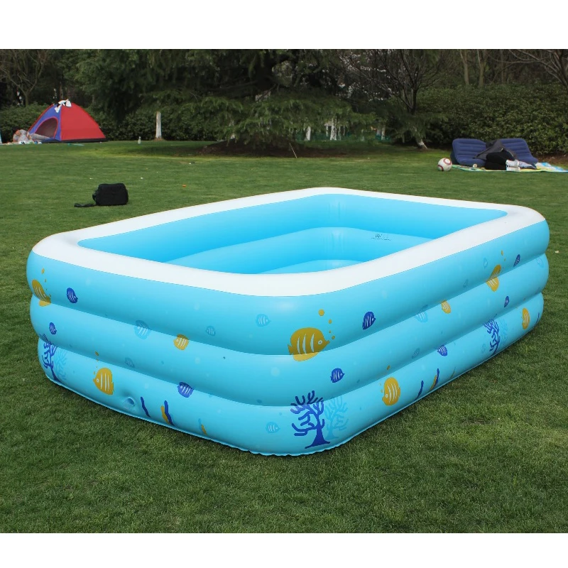 

2016 Inflatable Children's Piscinas Large Zwembad Family Havuz Swimming Pool Babys Printed Kids Paddling Pool Size 150*110*50cm