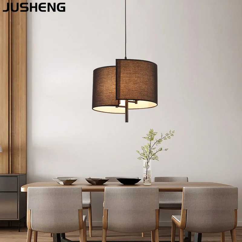 JUSHENG люстра из ткани жизни Обеденная светодиодный подвесные светильники для