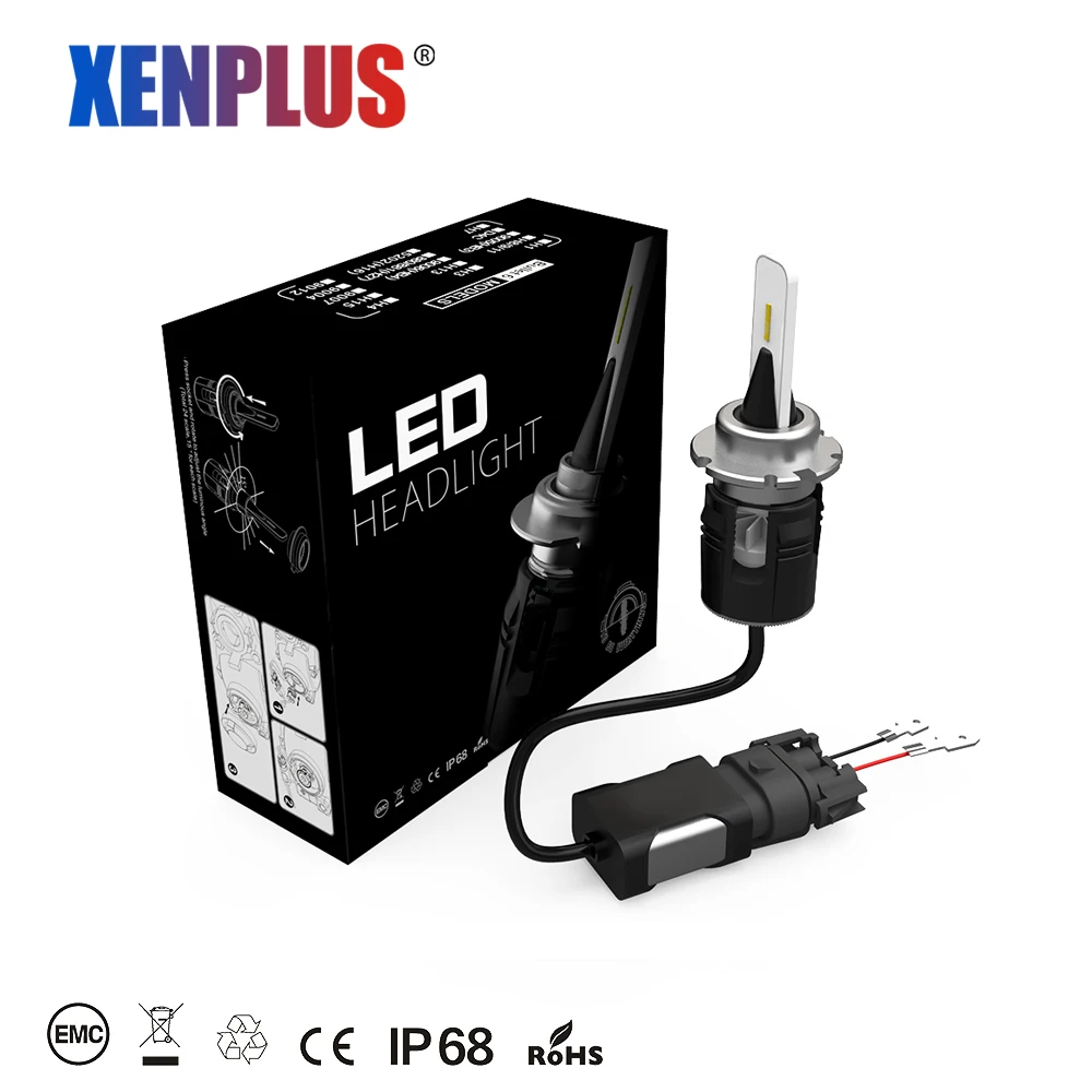 Xenplus D2S D4S Светодиодная лампа для автомобильных фар 7200LM 48 Вт 12В 6000 К H7 H3 H1 H11 HB3 HB4 9004