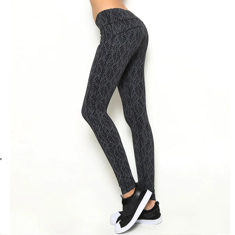 Лидер продаж! Модный принт спортивные леггинсы, тренировочные Для женщин облегающие эластичные брюки Фитнес леггинсы 6 стилей одежда для тренировок для Для женщин