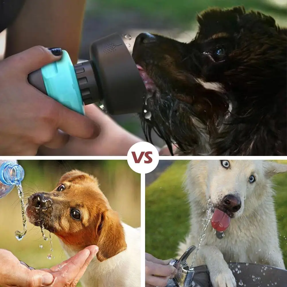 

18OZ Dog Drinking Water Bottle With Bowl Squeeze Type Portable Travel Outdoor Feed Drinking Water Mug Cup Dispenser