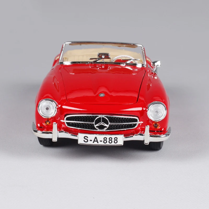 Maisto 1:18 литая машина 1955 190SL Roadster W121 Coupe красные классические автомобили из сплава