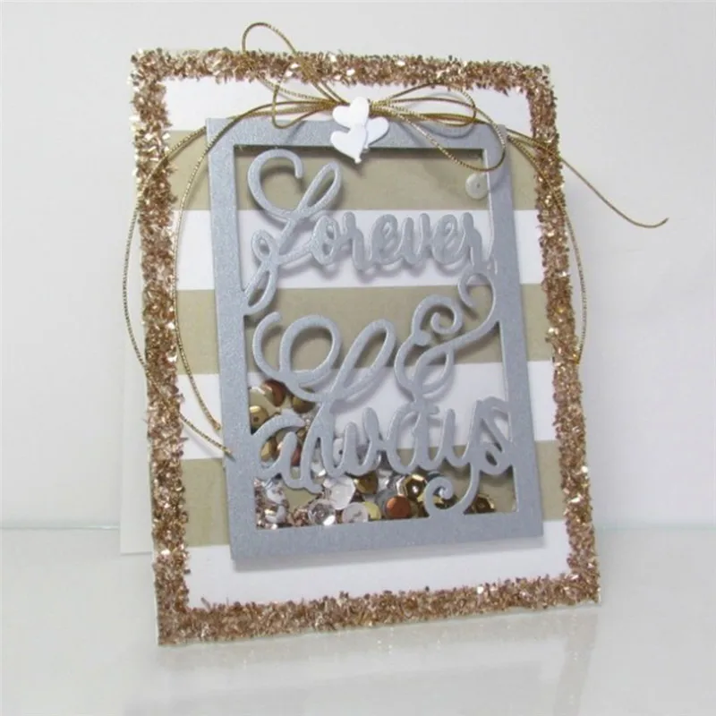 InLoveArts Metal Stencil forever always Word Dies Letters Cutting Die for DIY Scrapbooking Card Album Embossing Crafts Cut | Дом и сад