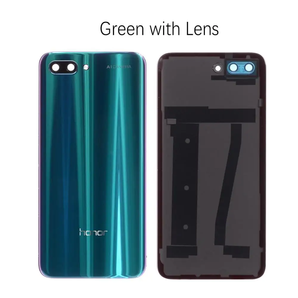 Оригинальная задняя панель корпуса для huawei Honor 10, задняя крышка, крышка батареи, дверь с объективом камеры для huawei View 10, замена - Цвет: Green