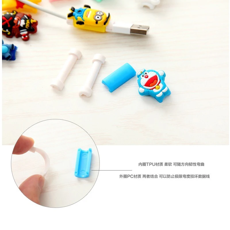 Мультяшный кабель протектор данных сетевой шнур Защитный чехол защитный для