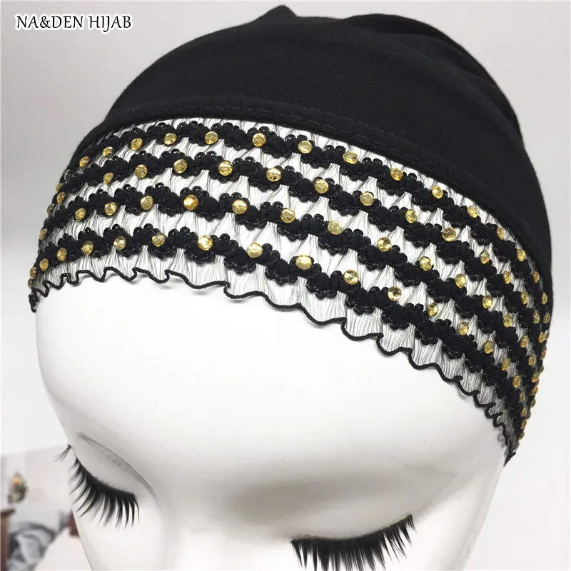 Новые тюбики внутренние хиджабы кружевные дизайнерские блестящие под хиджаб