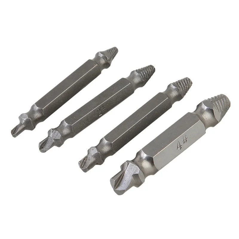 S2 4pcs Damaged Screw Extractor Breakage Bolt Slider Removal Tool Batch Broken Wire Drill Set | Инструменты