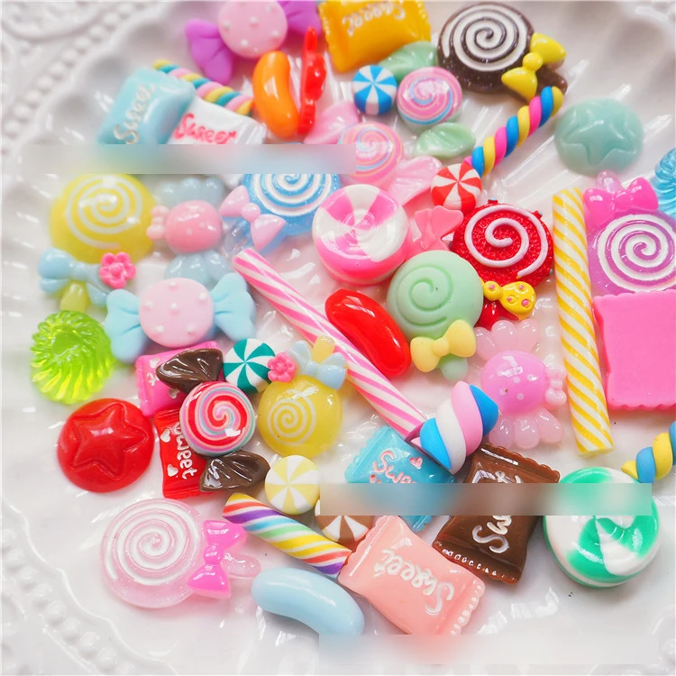100 шт/партия милые Kawaii еда DIY игрушки Детские аксессуары конфеты леденцы Мини Diy |