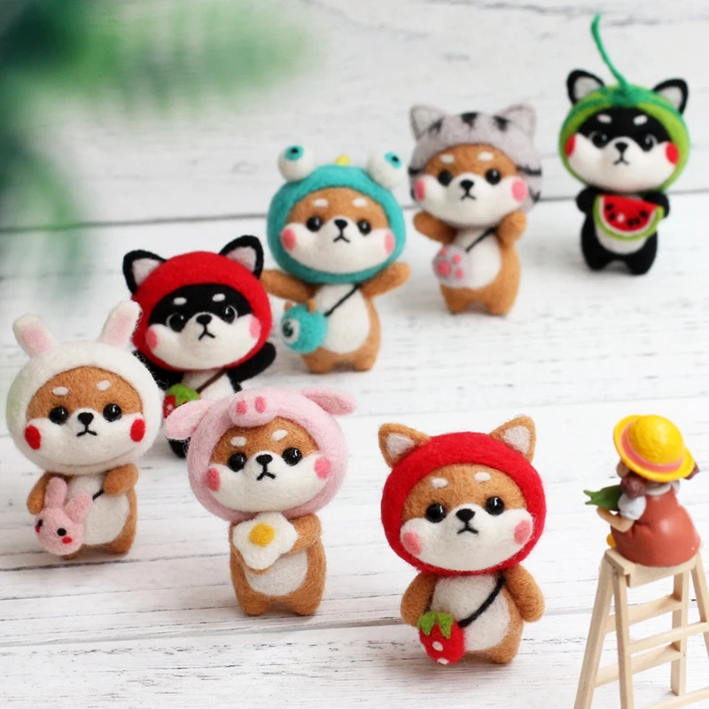 NEW 1pcs Handmade doll material package Deer Shiba Inu Kawaii Santa Claus Birthday Gifts Kids Toys Toy s for Children Peluche | Игрушки и