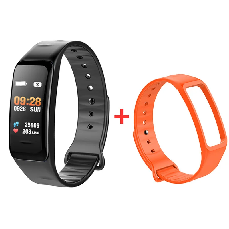 Add Orange Strap Смарт-Браслет Водонепроницаемый Фитнес-трекер часы Смарт-Браслет фитнес-браслет Здоровье монитор сердечного ритма Bluetooth Спорт Smartband - Цвет: Add Orange Strap