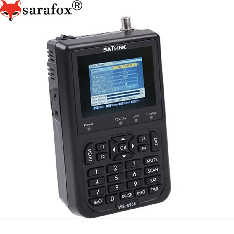 Satlink WS 6906 3 5 &quotDVB S цифровой ресивер fta спутниковый измеритель искатель ws6906 Bulit в
