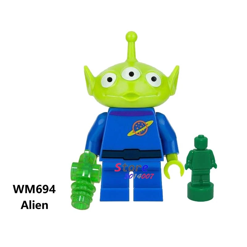 WM694 Одна история игрушек 4 Базз Лайтер Вуди Джесси Даки Бо Peep Duke Caboom Alien Hamm Sonic строительные блоки - Цвет: WM694