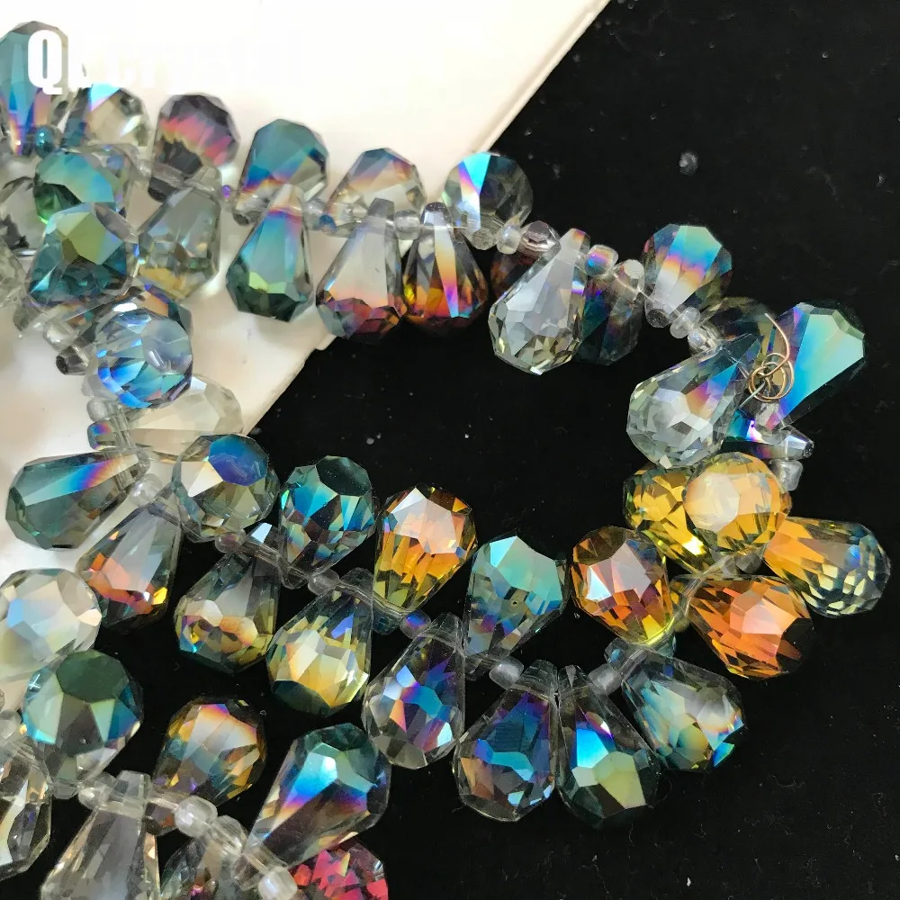 50pcs 9x14mm Austria Crystal beads Charm loose spacer Beads DIY Earrings necklace handcraft bracelet jewelry Window curtains | Дом и сад