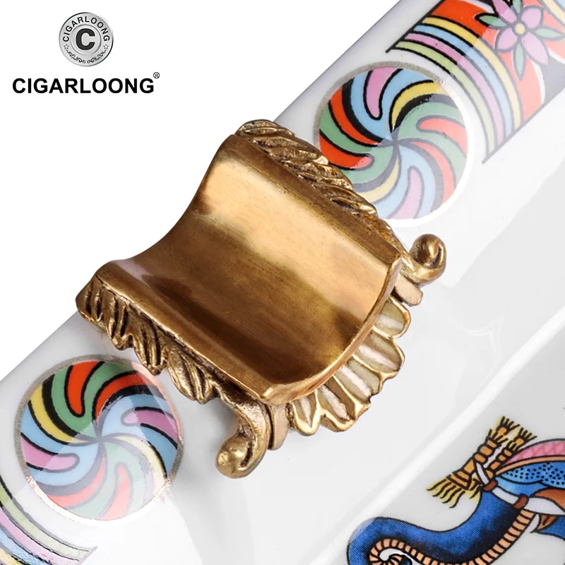 CIGARLOONG пепельница для сигар, пепельница из фарфора, Европейский керамический декор для гостиной, винтажная пепельница для сигар AH-1050