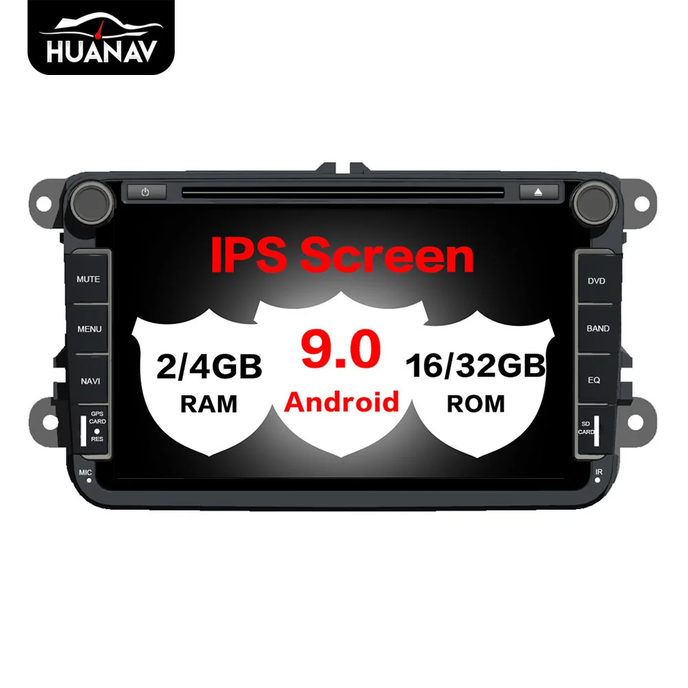 Универсальный автомобильный DVD плеер на Android 9 0 2 DIN для Volkswagen Passat B6 B7 Polo Jetta din Радио