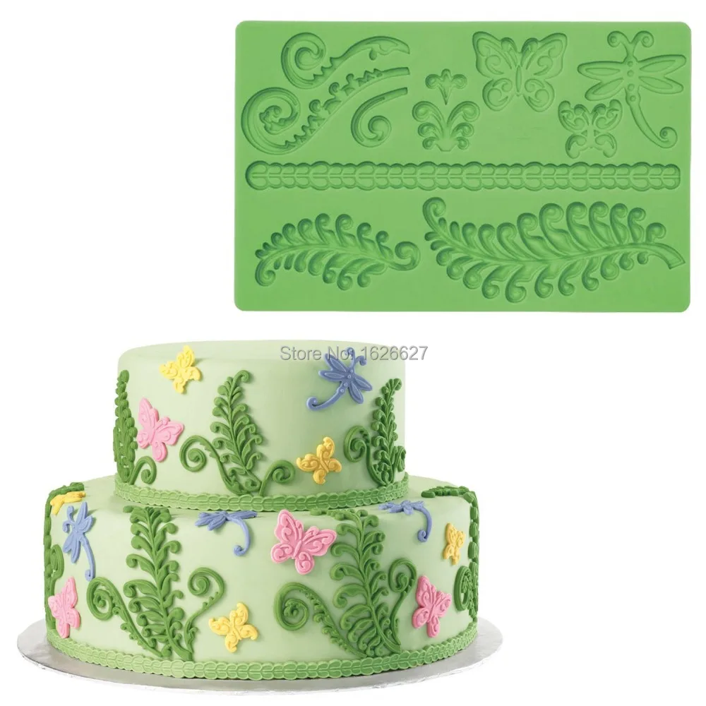 

Moldes De Silicona Cocina Fondant Silicone Mold Frabic for Cake Decoration Baking Embossed Mold Shaped Silicon Mats