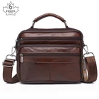 Сумка мужская из натуральной кожи, на молнии, деловая, 2019