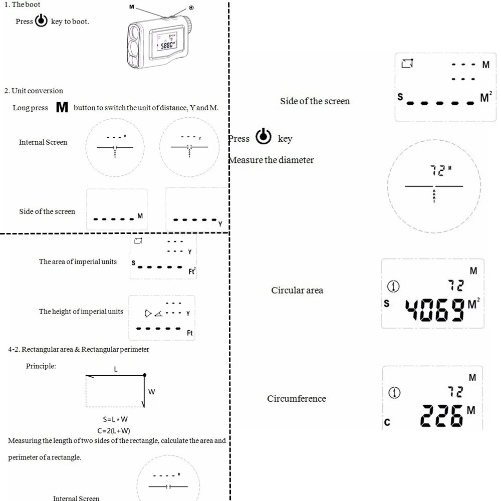 Дальномер 600 м ЖК дисплей для измерения высоты угол лазерное Дистанционное