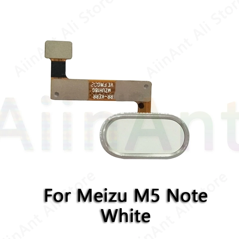 M5 Note White Главная Кнопка возврата отпечатков пальцев Сенсорный ID сенсор гибкий кабель для Meizu M5 Note M5s дом отпечатков пальцев Flex - Цвет: M5 Note White