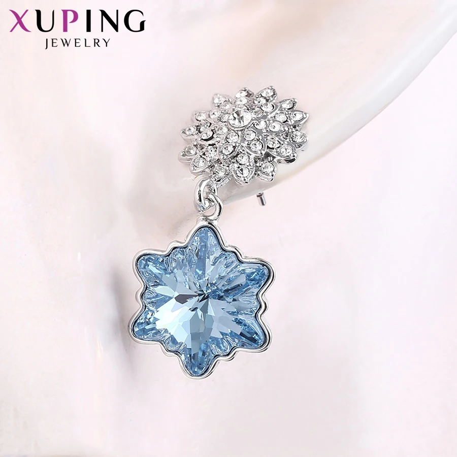 11 Xuping изысканные серьги в форме снежного цветка кристаллы от Swarovski свадебные