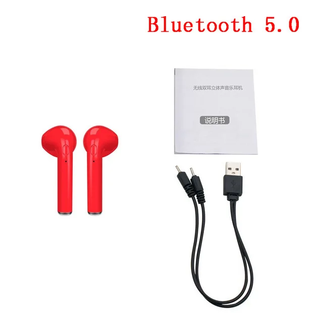 Беспроводные Bluetooth наушники i7s TWS 5 0 наушники-вкладыши для iPhone 7 8 X Xiaomi Redmi 6 A Samsung S8 S9