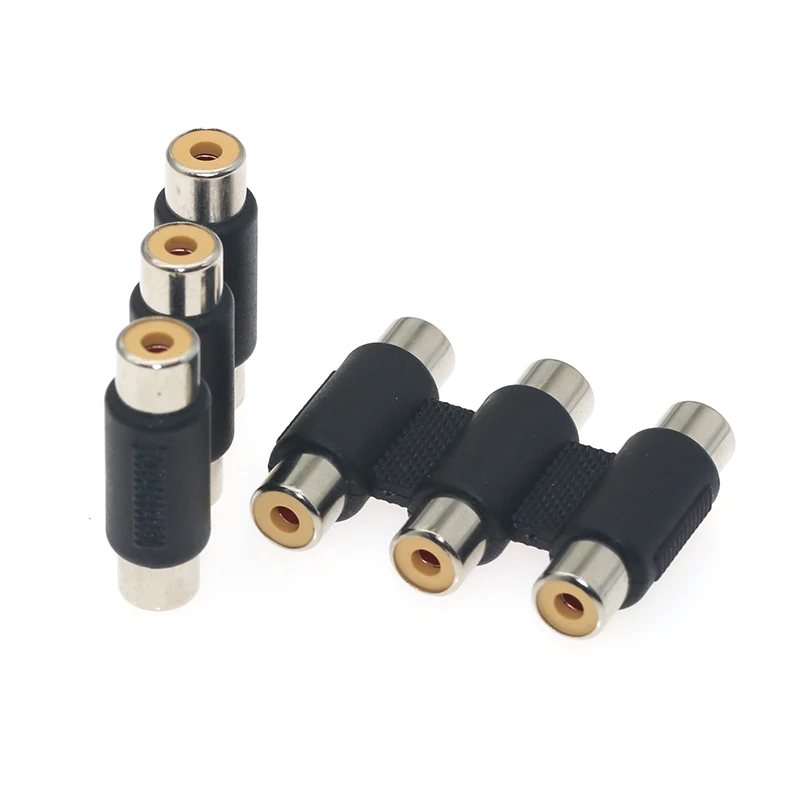 Фото RCA аудио 3 Pin гнездовой к женскому разъему корпус пластиковый стерео разъем RCA аудио 3 Pin гнездовой к женскому разъему корпус пластиковый стерео разъем