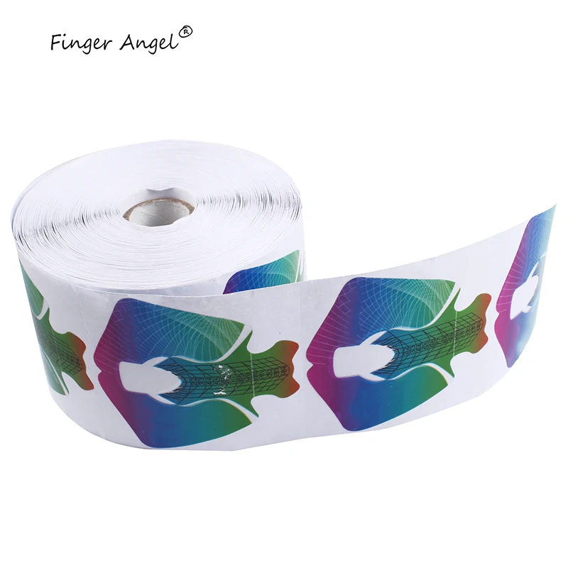 Фinger Angel 50/100/500 шт. пластиковые формы для наращивания ногтей в форме радуги УФ гель