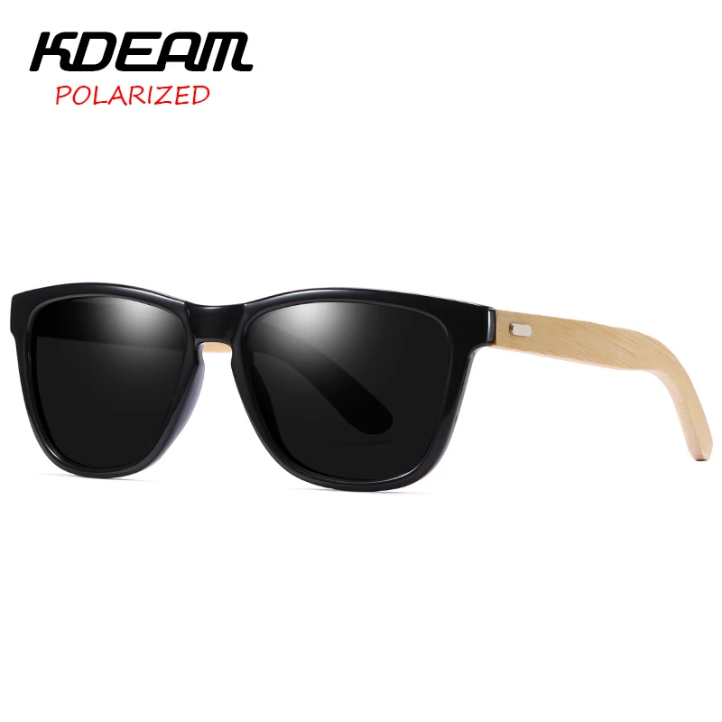 

Classical Frog Sunglasses Women Polarized Sun Glasses KDEAM Men Night vision Eyewear UV400 Bamboo Glasses 8 Colors KD8806