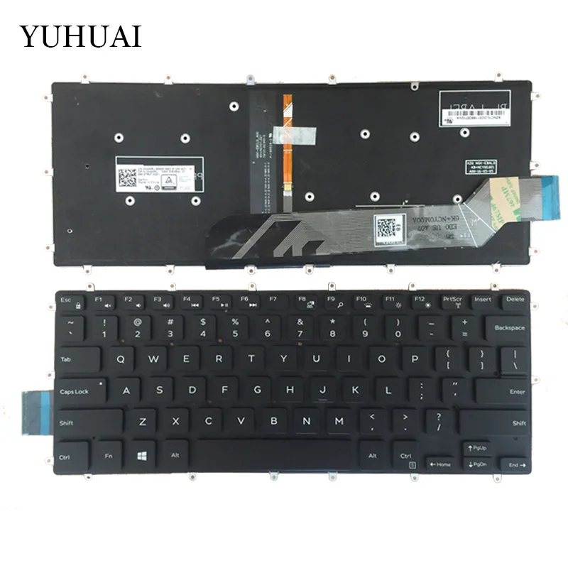 

US Laptop Keyboard For DELL Inspiron 13 5368 5378 black keyboard with Backlight
