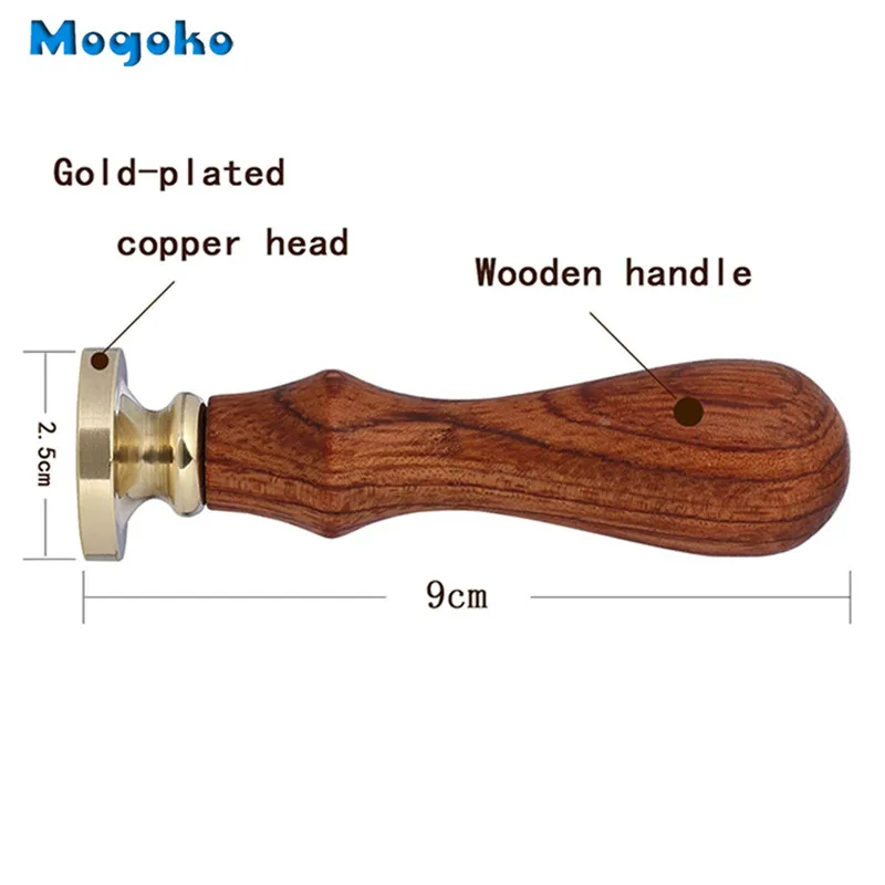 Mogoko 1x печатные восковые штампы винтажная деревянная ручка буква ириса Алфавит