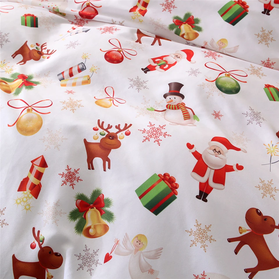 Home Decor Детская комната Merry Рождественский комплект белья 2/3 шт двойной queen