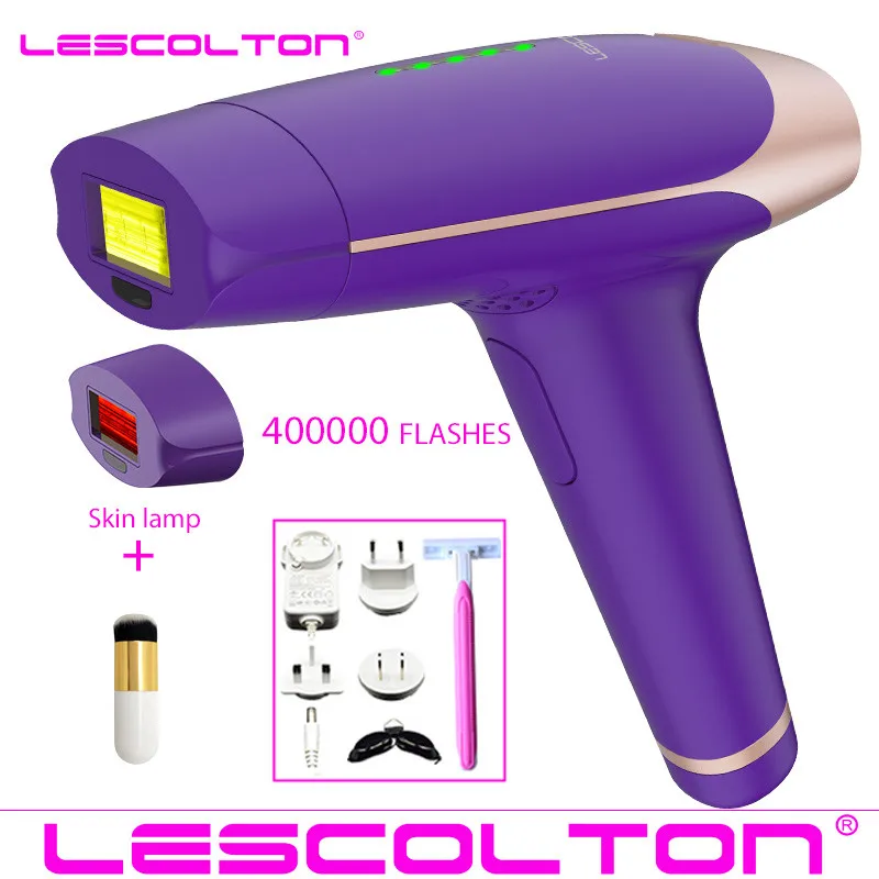 400000times purple1 Lescolton T009 постоянный лазерный эпилятор IPL эпилятор ipl эпилятор для депиляции всего тела ipl лазерный эпилятор - Цвет: 400000times purple1