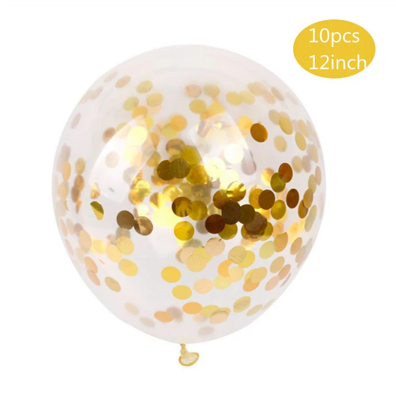 Set4 Confetti Ballon 55 шт. золотые вечерние украшения набор бумажные вентиляторы конфетти латексные шары фольга бахрома дождь занавески для свадьбы День рождения Декор - Цвет: Set4 Confetti Ballon