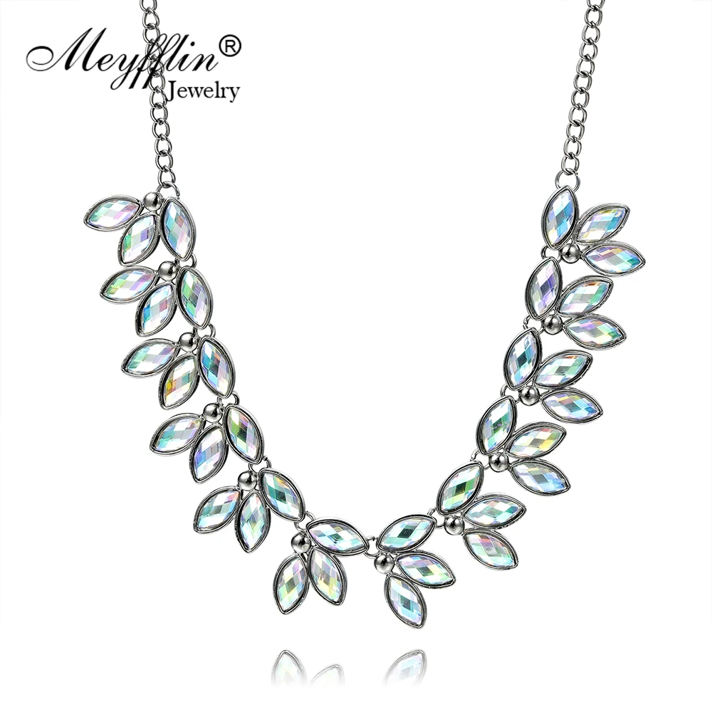 Женское колье Meyfflin черная цепочка со стразами ожерелье Colar Collier Femme | Украшения и