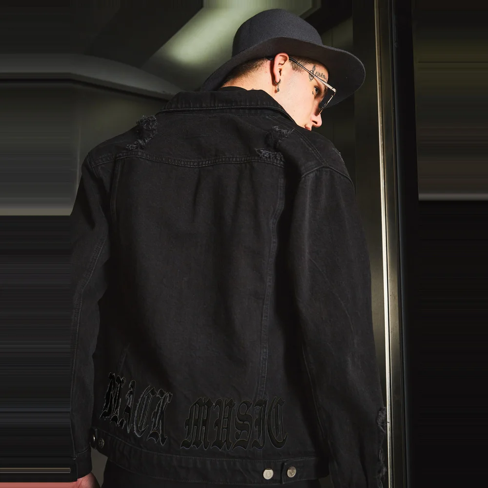 Metersbonwe джинсовые куртки мужские пальто черные повседневные подростковые