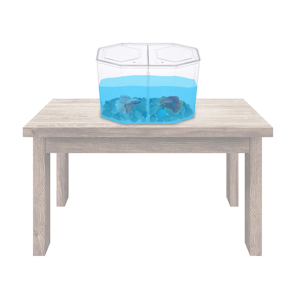 Аквариумный мини аквариум Настольный Betta Box сборщик дом с разделителем