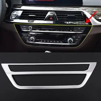new abs chrome center console volume and air conditioning frame trim cover for bmw 5 series 2017 2018 g30