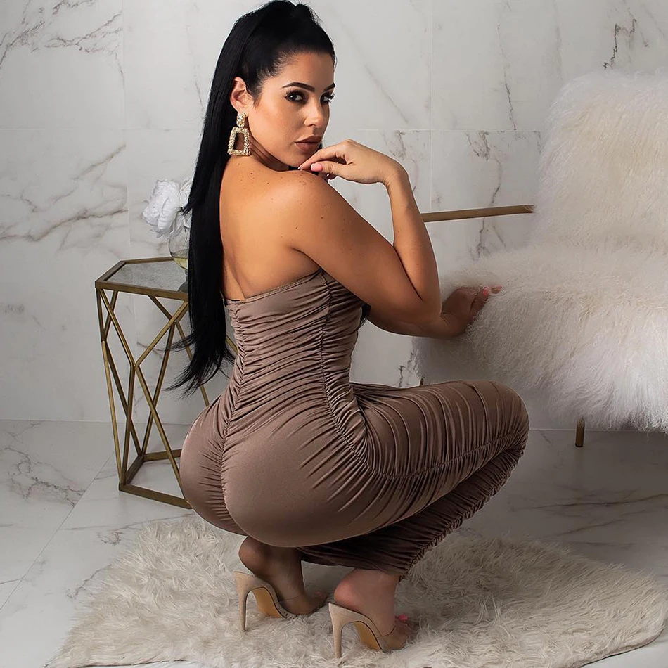 Женское драпированное платье макси ADYCE летнее женское вечернее без рукавов