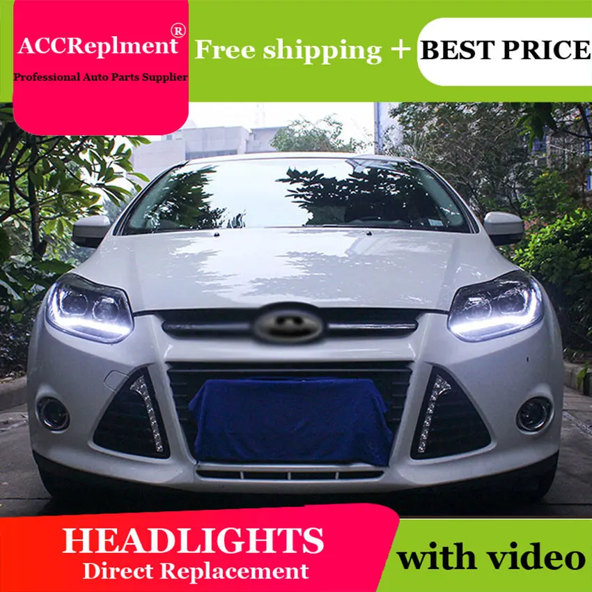 Автомобильный Стайлинг для PW Ford Focus фары 2012-Новинка 2014 года светодиодная фара LED DRL