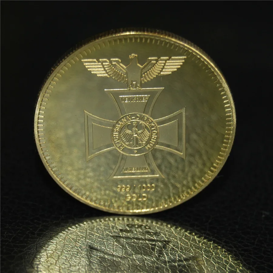 Розница 20 шт./лот 24KT немецкие монеты 24K позолоченные Плакированные круглые 1871