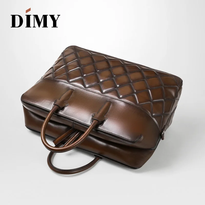 DIMY Мужская Дорожная сумка из натуральной кожи ручная голландской телячьей на